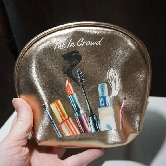 Macy's Bags 525 Macys Metallic Gold The In Crowd Cosmetics Bag